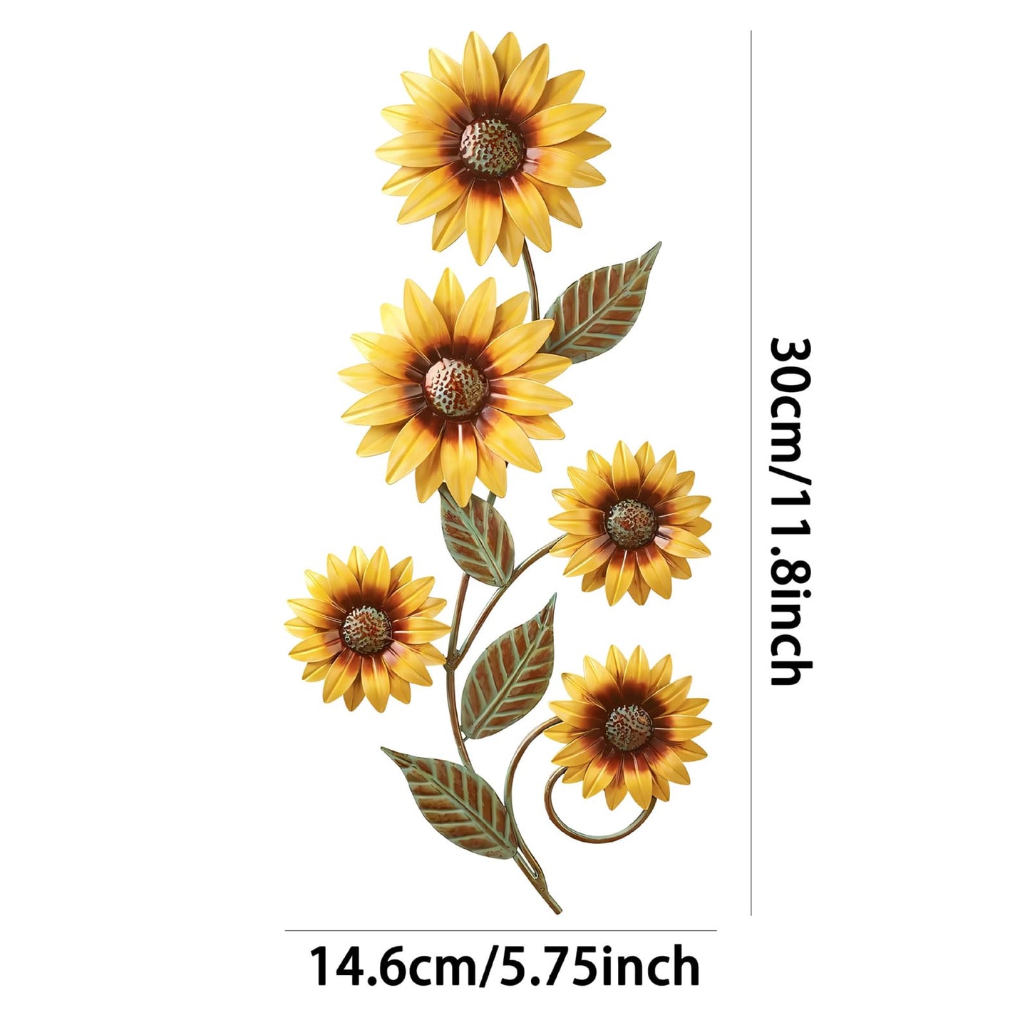 🌻Metal Sunflower Wall Art Decor, for Indoor Outdoor Home Bedroom Living Room Porch