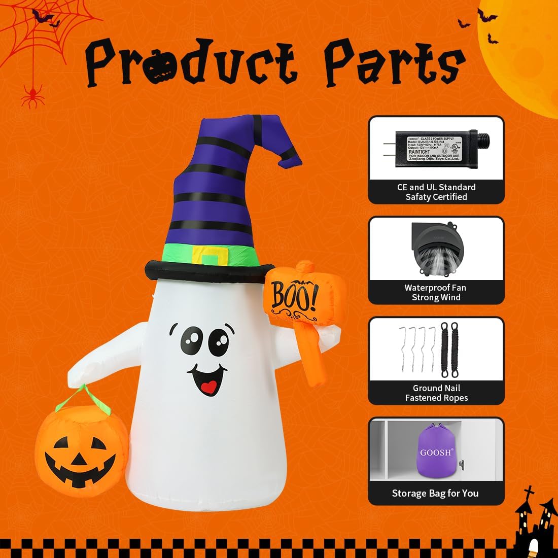 Halloween Inflatable Ghost & Pumpkin β Outdoor Yard Decoration