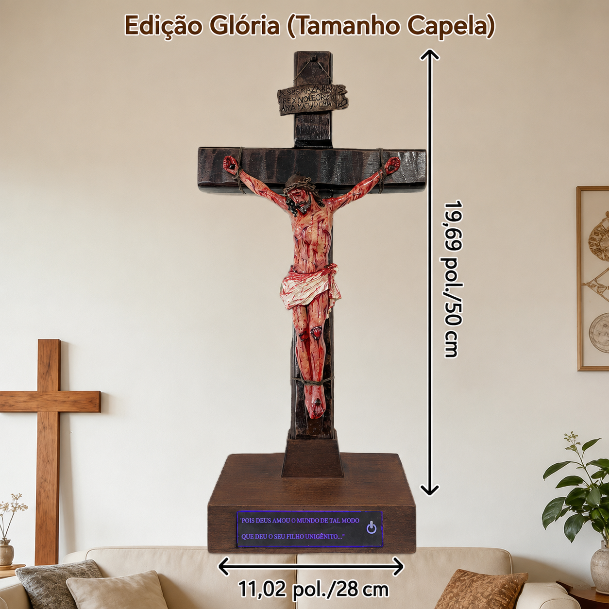 ✝️ Crucifixo de Jesus feito à mão — Lembre-se do sacrifício d'Ele