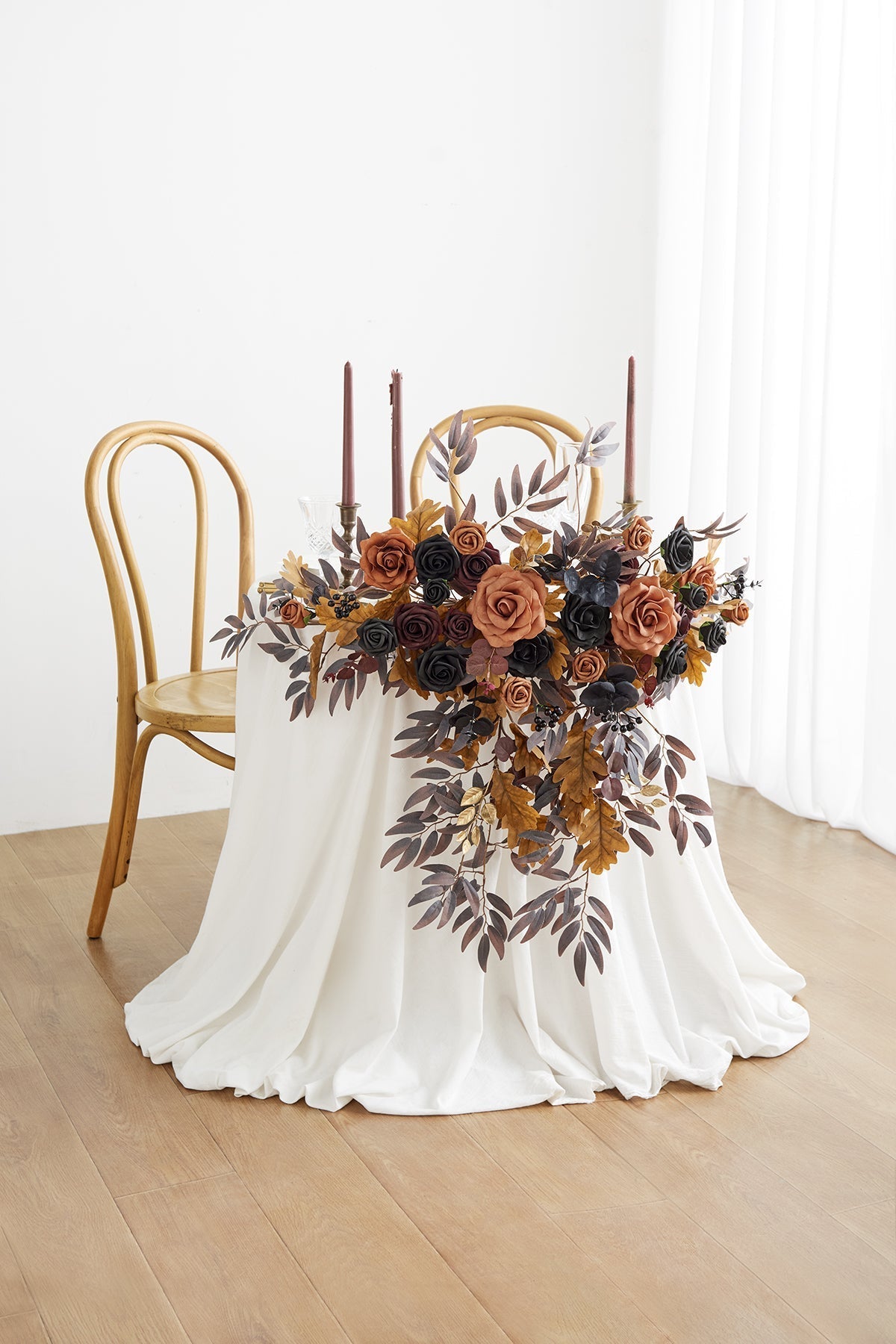 👰Wedding Flower Packages in Black & Pumpkin Orange