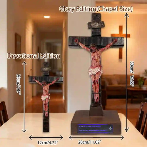 American Artisan Hand-Carved Jesus Crucifix Wooden Wall Cross