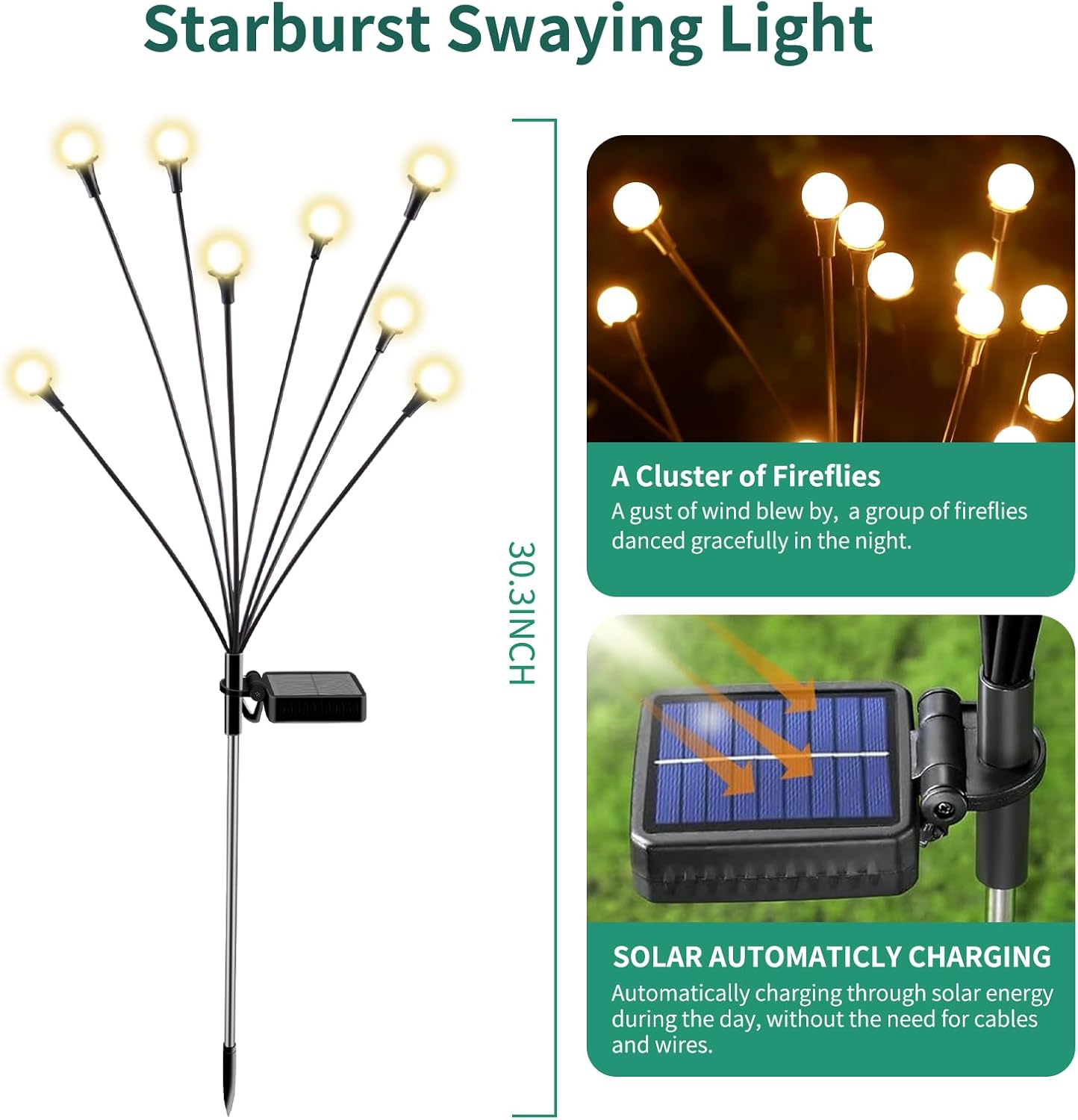Swaying Solar Firefly Lights for a Magical Garden Glow