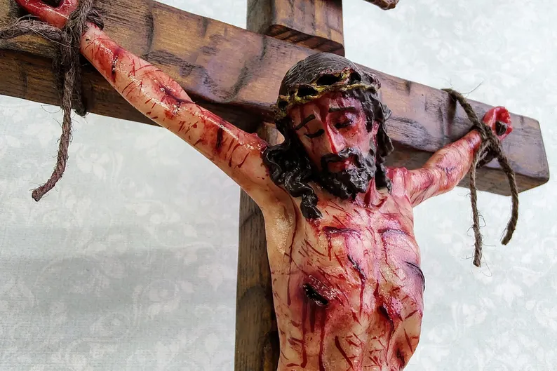 Faith in Form: A Hand-Carved Work of Sacred Art