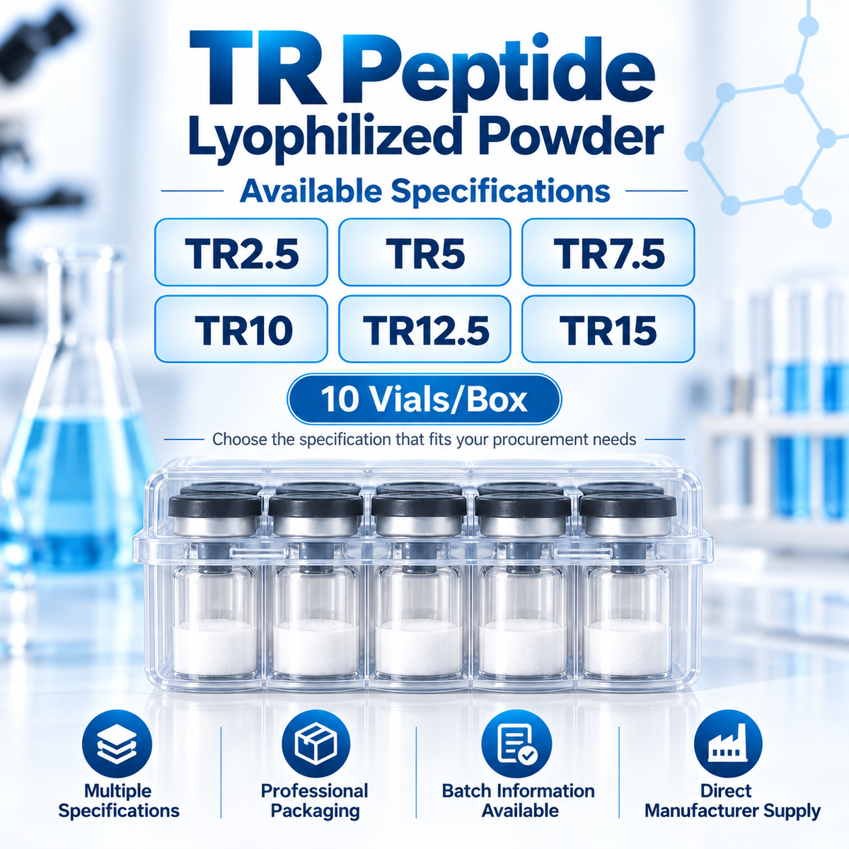 Tirzepatide (TR) Lyophilized Powder | Multiple Specifications