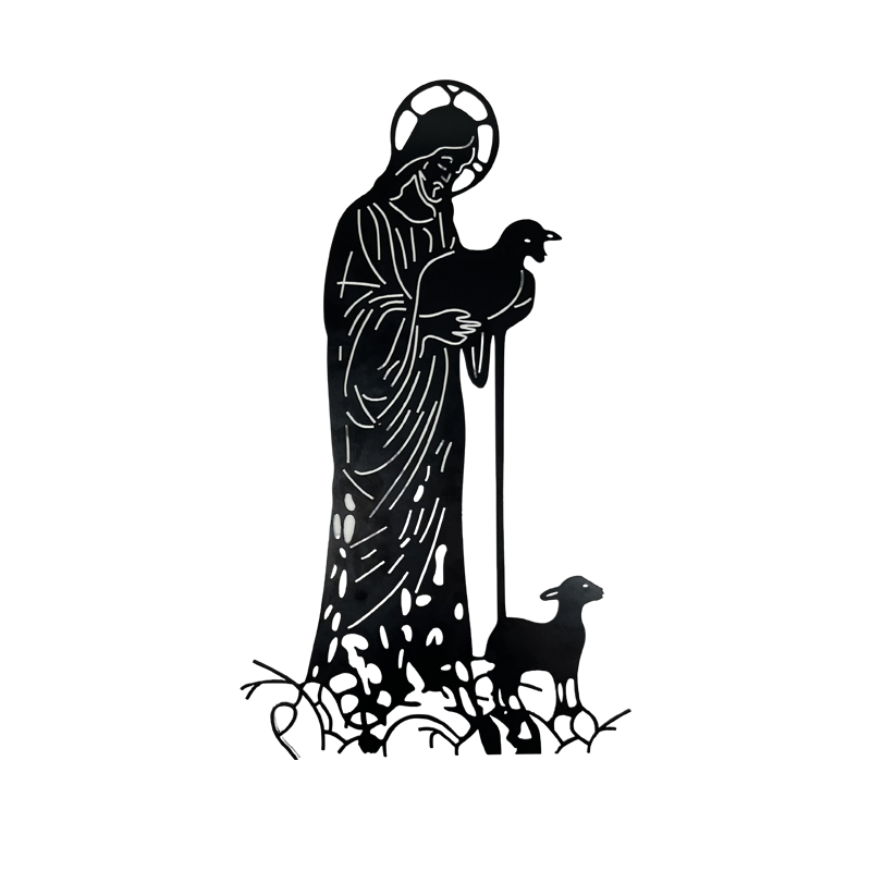 ✝️Jesus and Sheep Metal Sign- Outdoor for Yard & Patio🍂