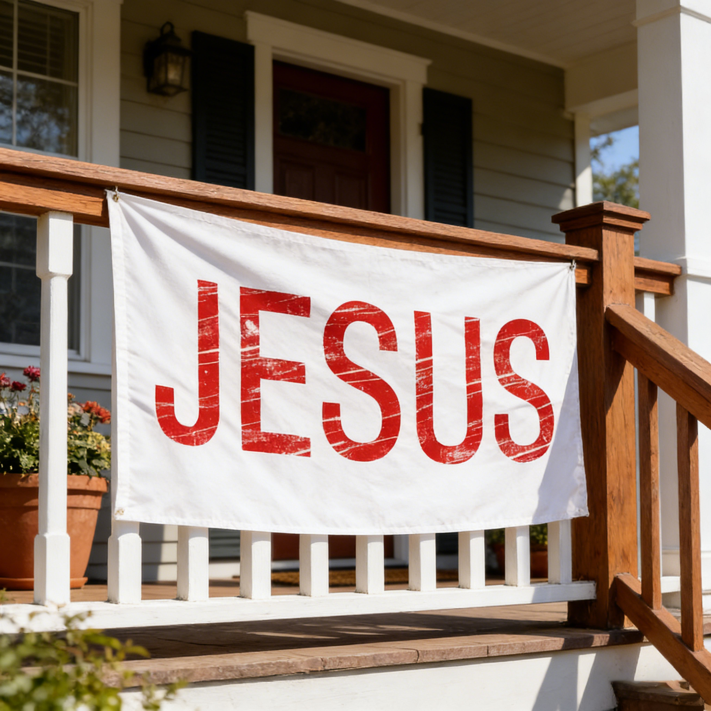 JESUS Yard Flag Faith Bundle – 4-Piece Christian Set