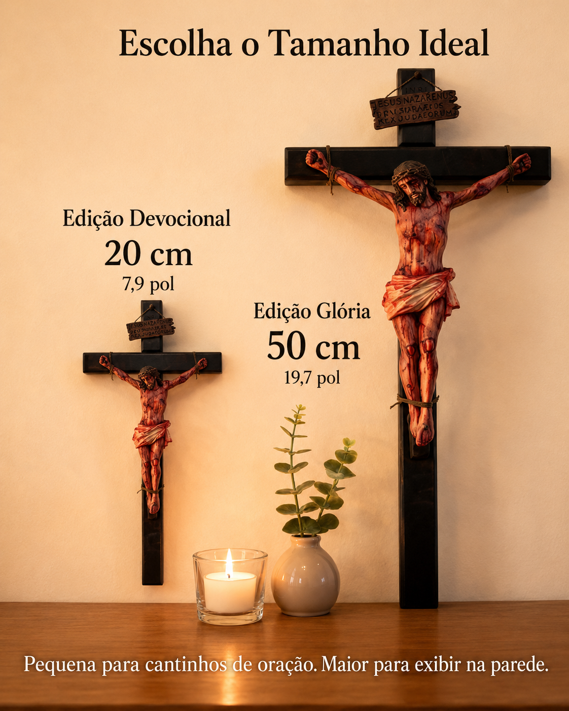 ✝️ Crucifixo de Jesus feito à mão — Lembre-se do sacrifício d'Ele