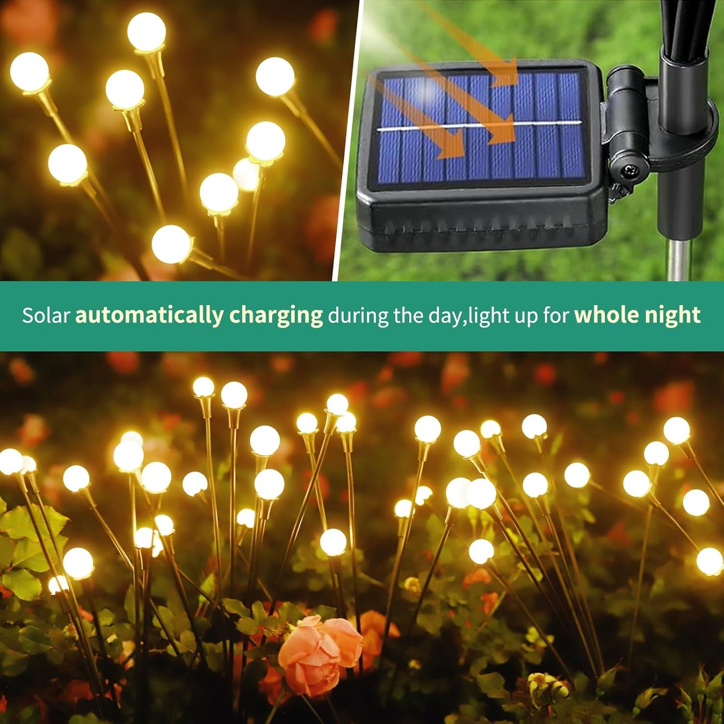 Swaying Solar Firefly Lights for a Magical Garden Glow