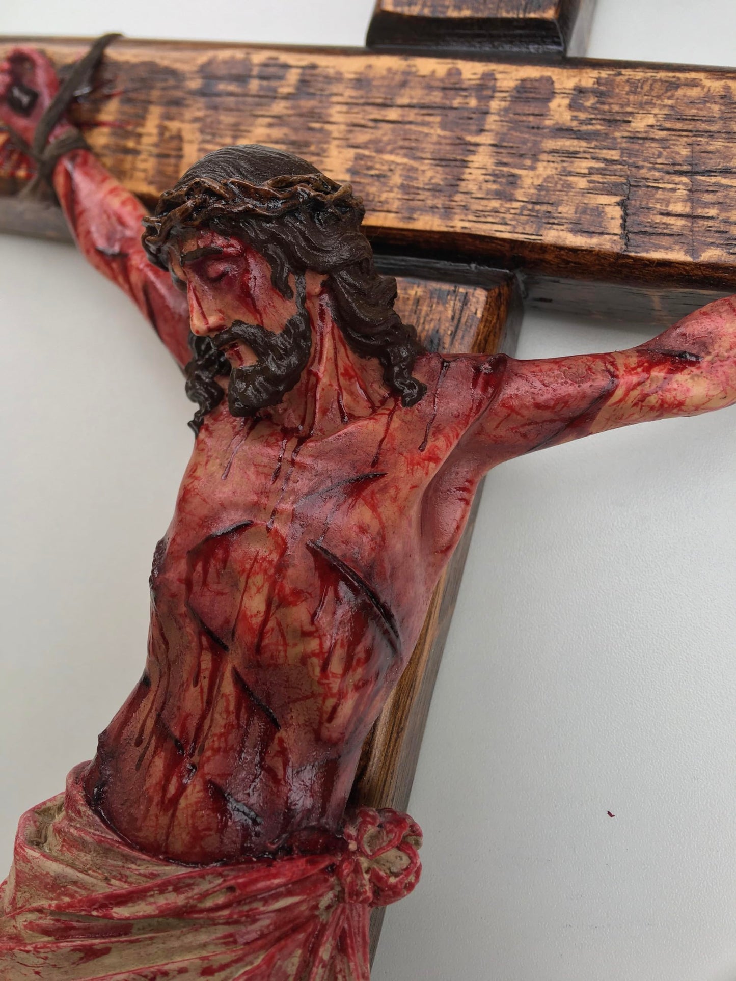 ✝️ Hand-Carved Blessed Jesus Crucifix