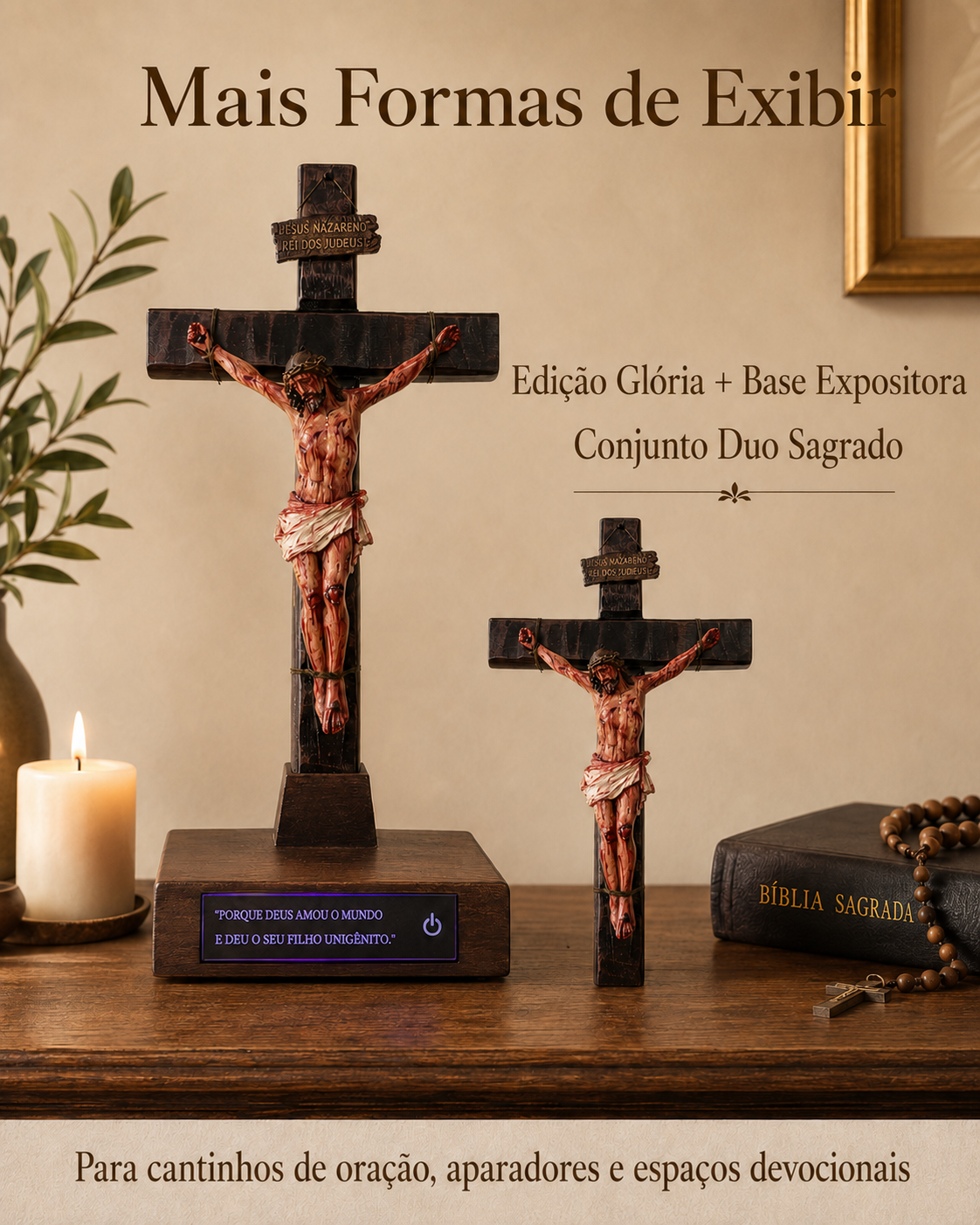 ✝️ Crucifixo de Jesus feito à mão — Lembre-se do sacrifício d'Ele