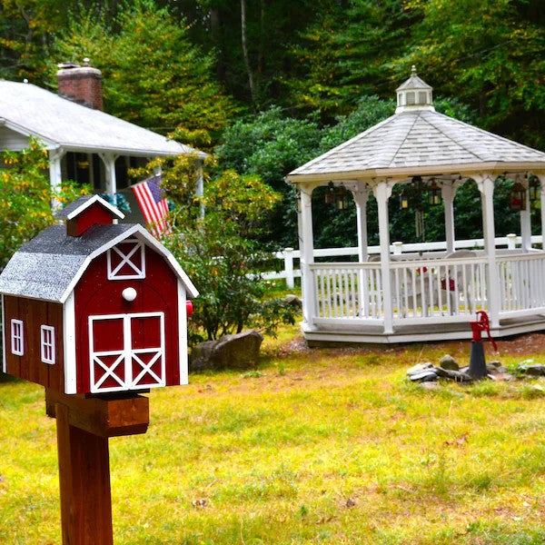 Wooden Dutch Barn Style Mailbox