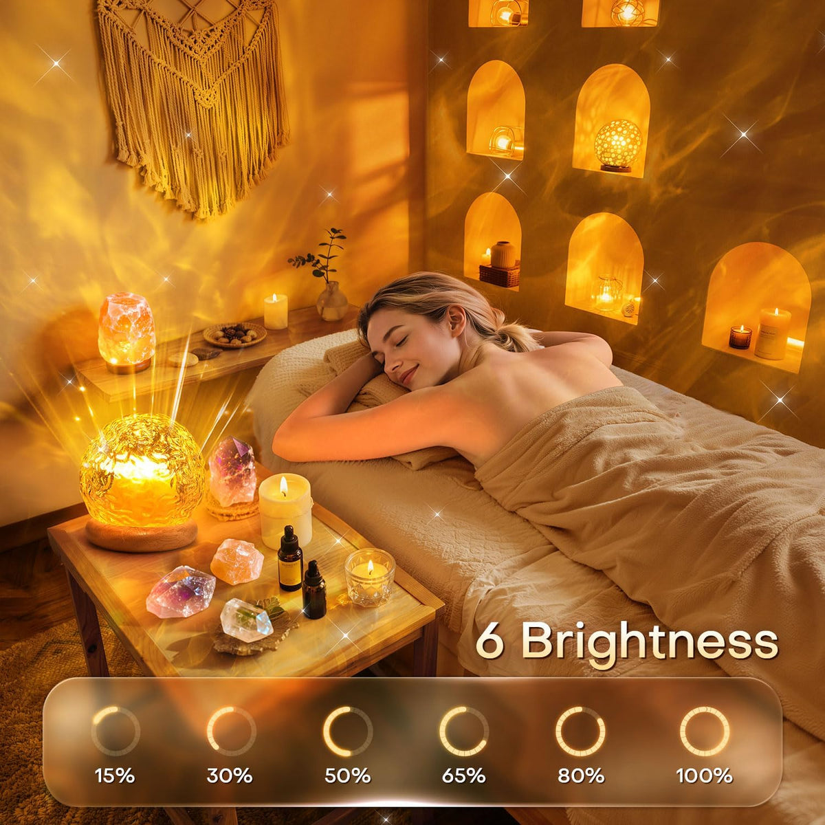 Crystal Mood Projector Lamp with 16 Colors & 3 Light Effects