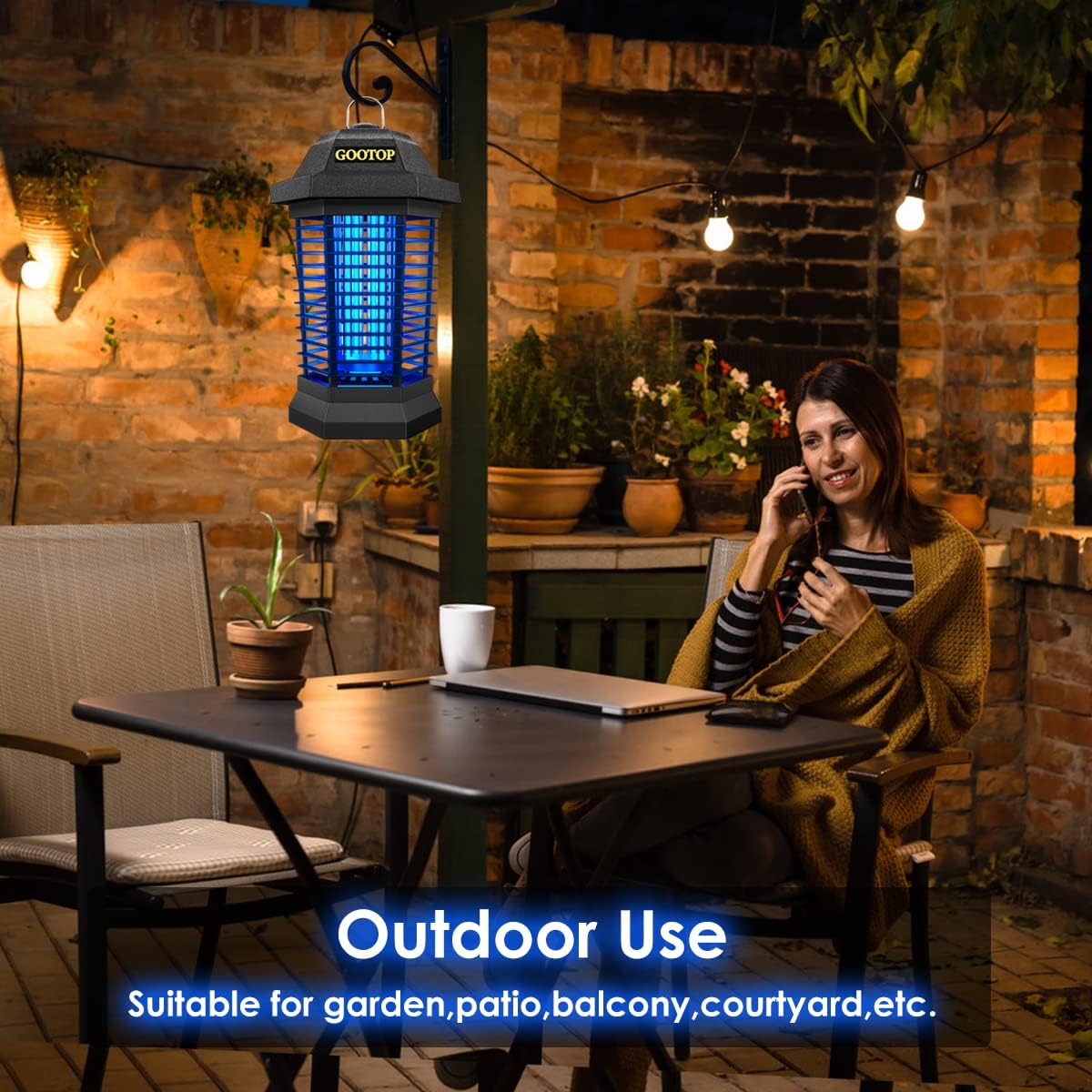 Outdoor Electric Bug Zapper for Patio, Porch & Backyard