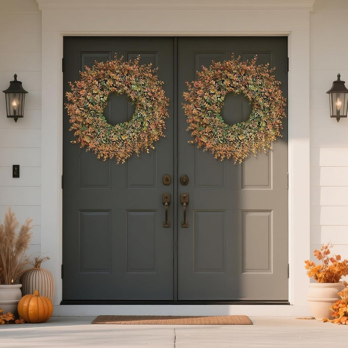 Fall Wreath for Front Door – Autumn & Thanksgiving Decor