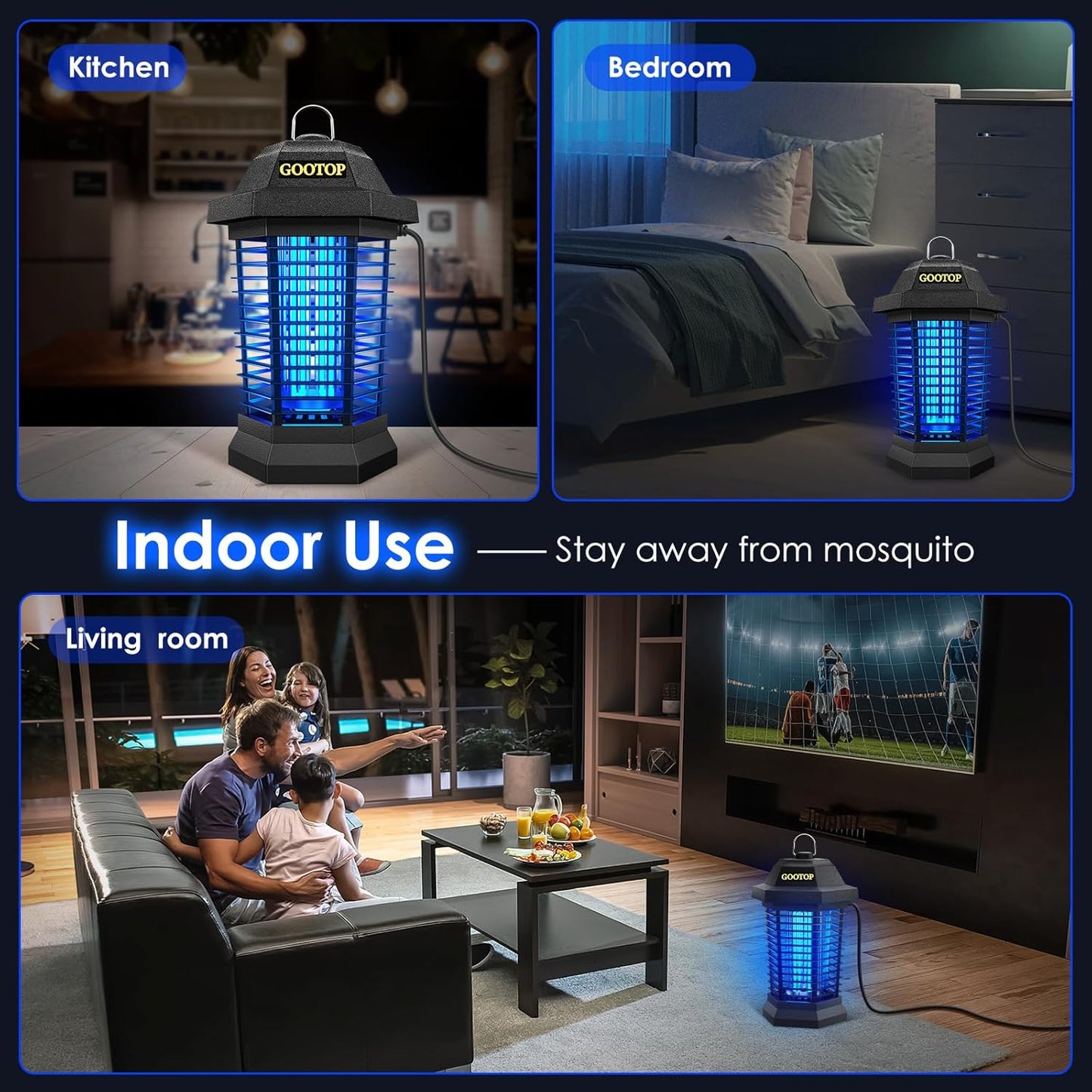 Outdoor Electric Bug Zapper for Patio, Porch & Backyard