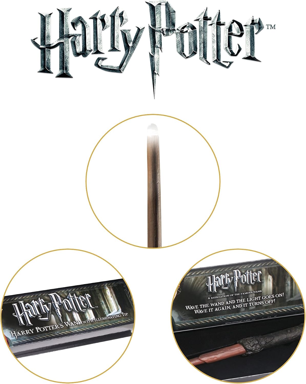Harry Potter Illuminating Wand – 14" Light-Up Magic Wand