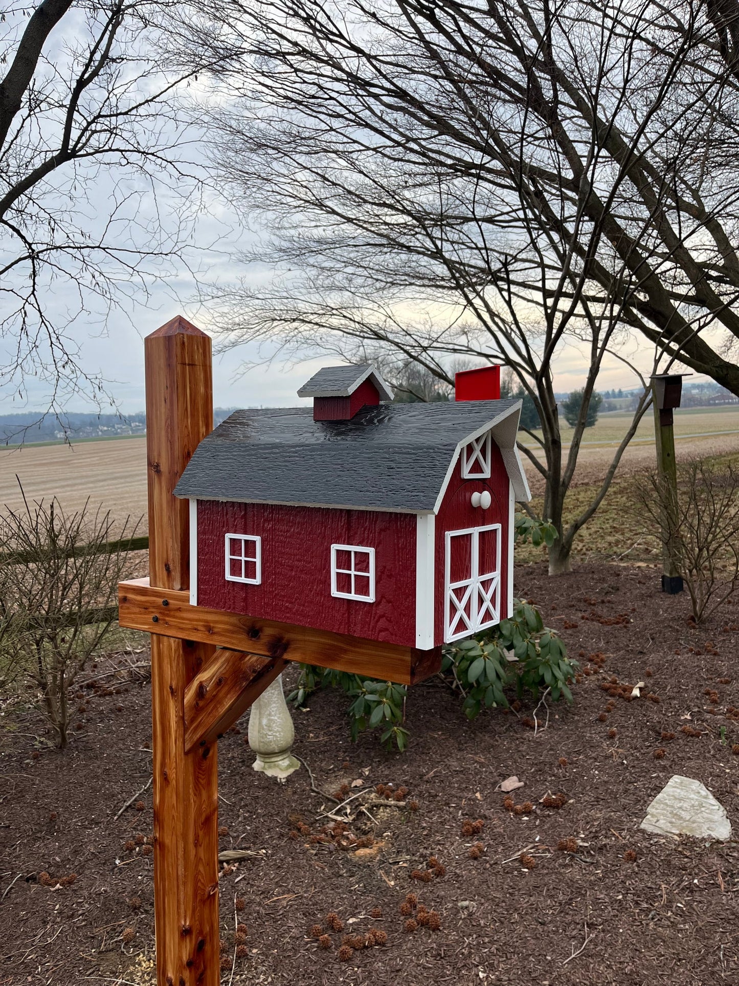 Wooden Dutch Barn Style Mailbox