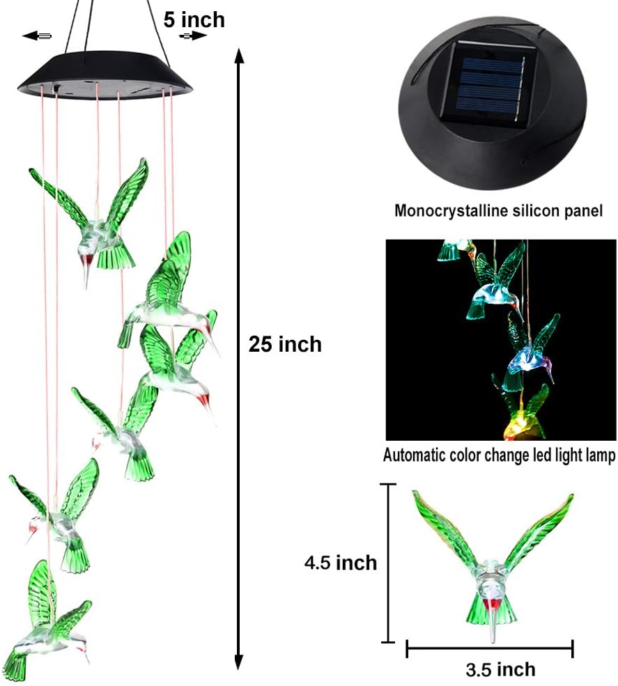 Solar Wind Chime Lights for Garden & Patio