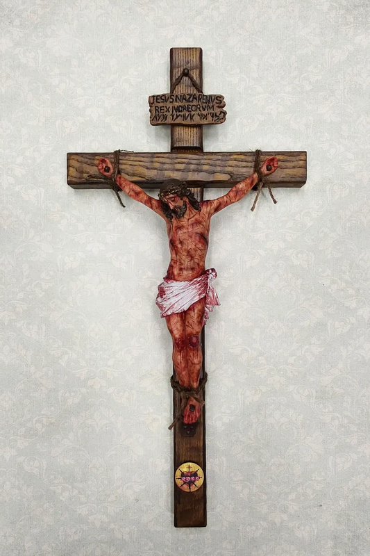 ✝️ Calvary Crucifix – Hand-Carved & Blessed