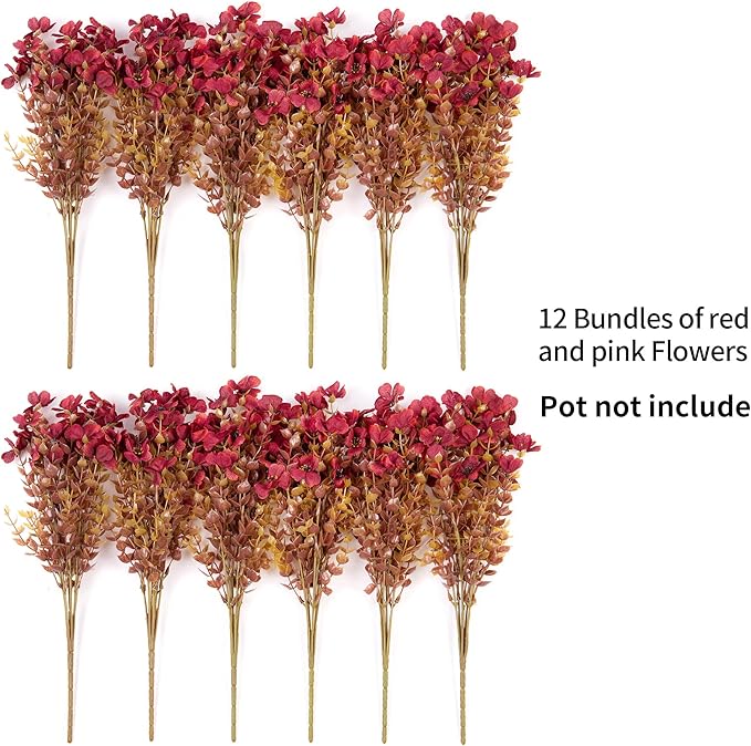 💐 12 Flores artificiais resistentes a UV: ideais para pátios, varandas e sacadas - Gerânio