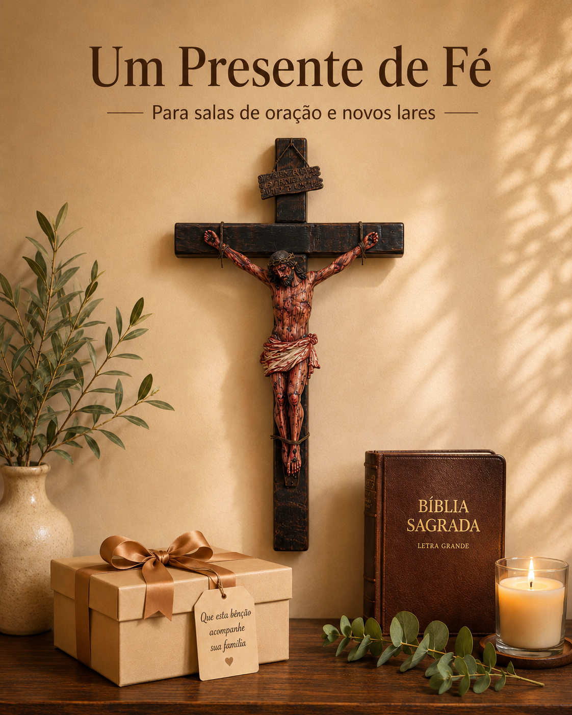 ✝️ Crucifixo de Jesus feito à mão — Lembre-se do sacrifício d'Ele
