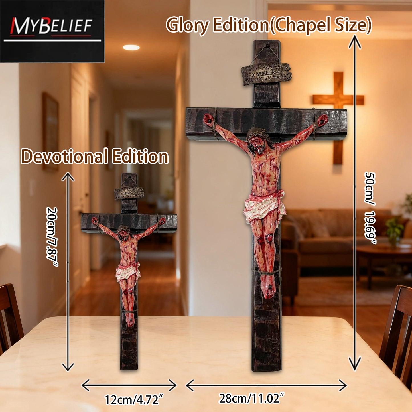 ✝️ Hand-Carved Blessed Jesus Crucifix