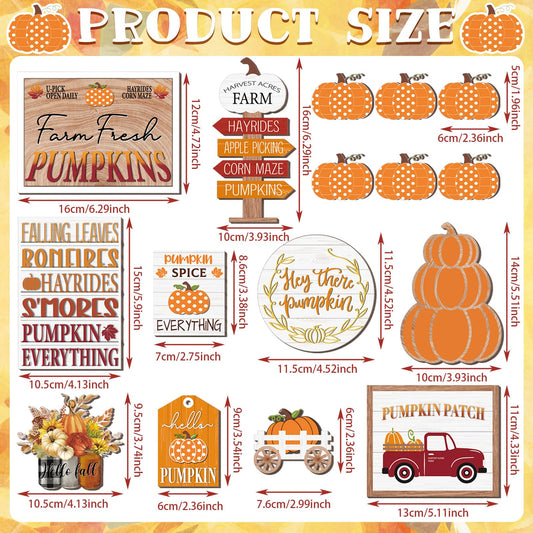 🎃Halloween Tiered Tray Decor Set Cute Halloween Wooden Signs