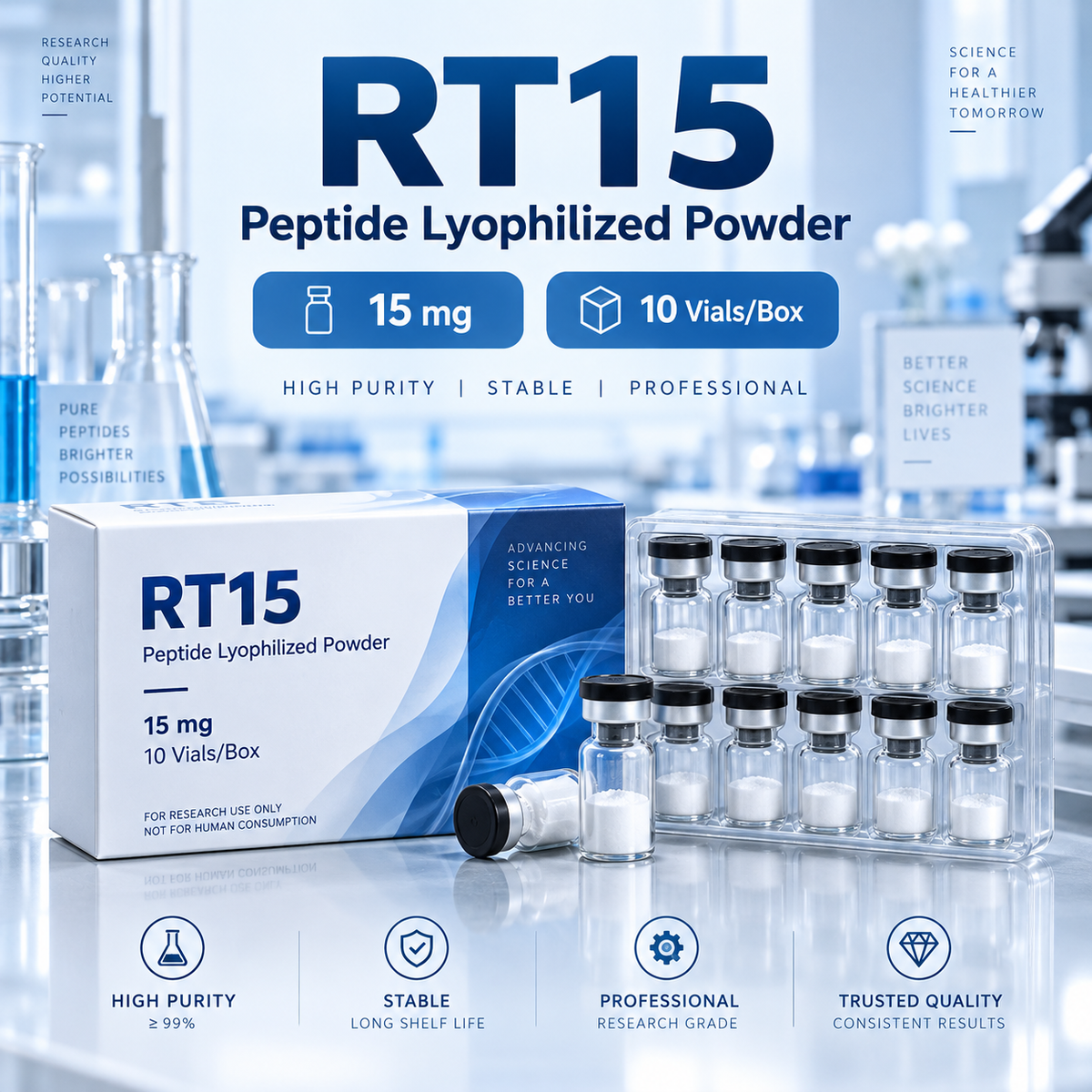 Retatrutide (RT) Lyophilized Powder | Research Peptide