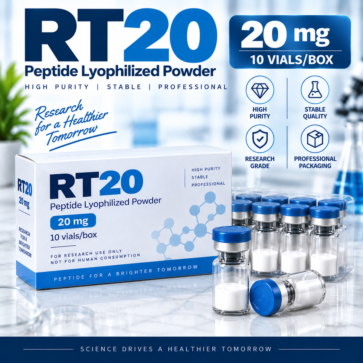 Retatrutide (RT) Lyophilized Powder | Research Peptide