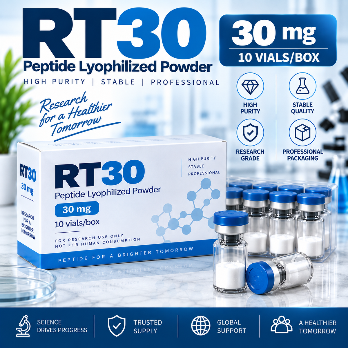 Retatrutide (RT) Lyophilized Powder | Research Peptide