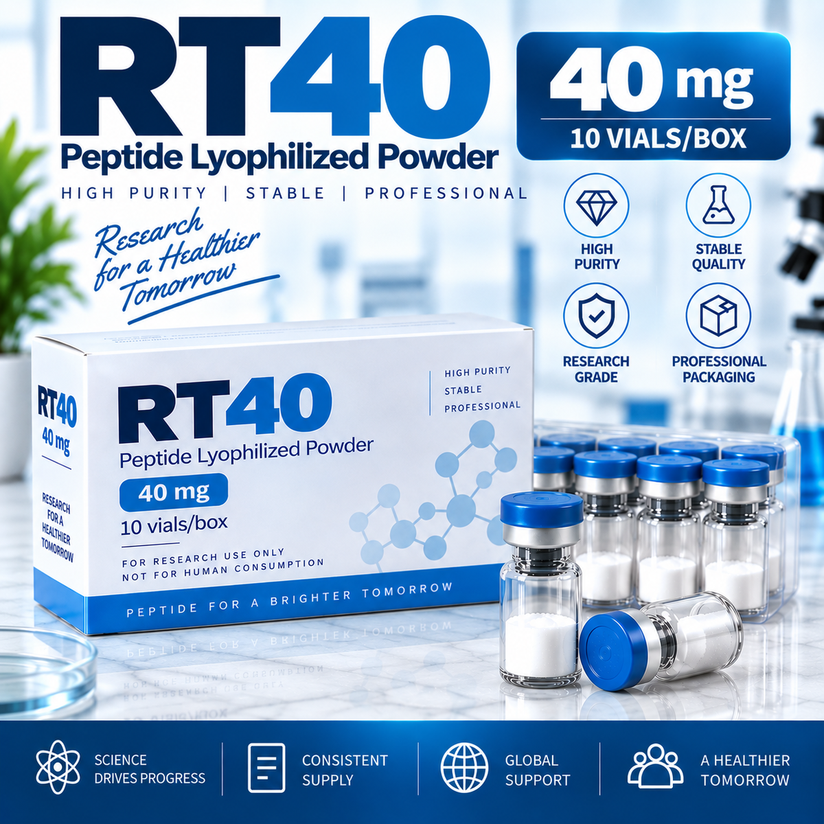 Retatrutide (RT) Lyophilized Powder | Research Peptide