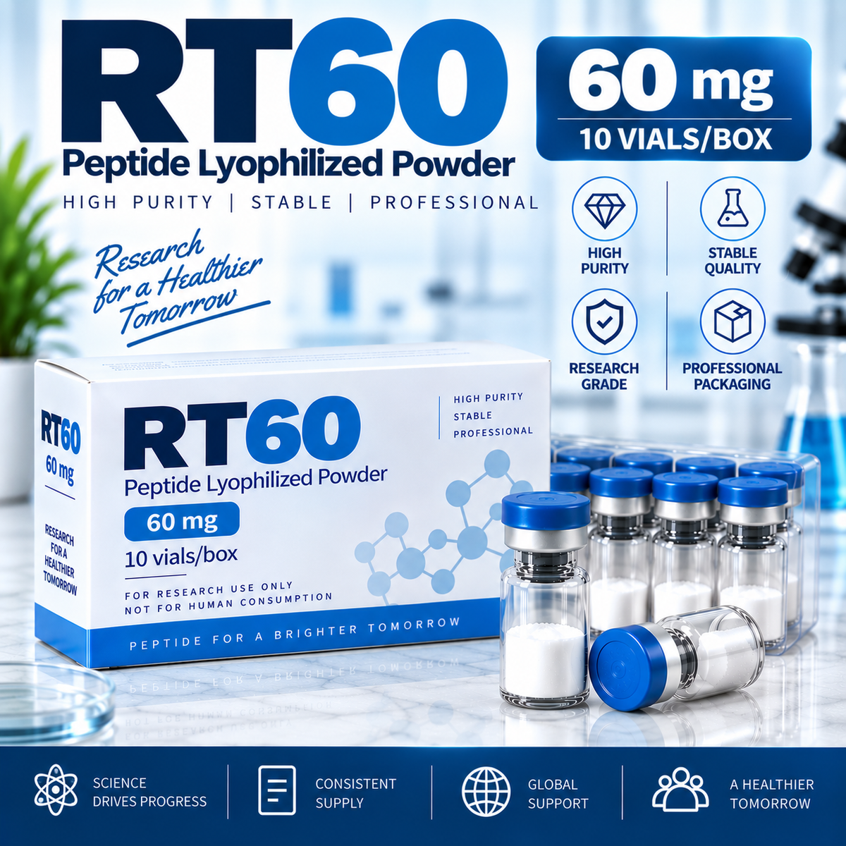 Retatrutide (RT) Lyophilized Powder | Research Peptide