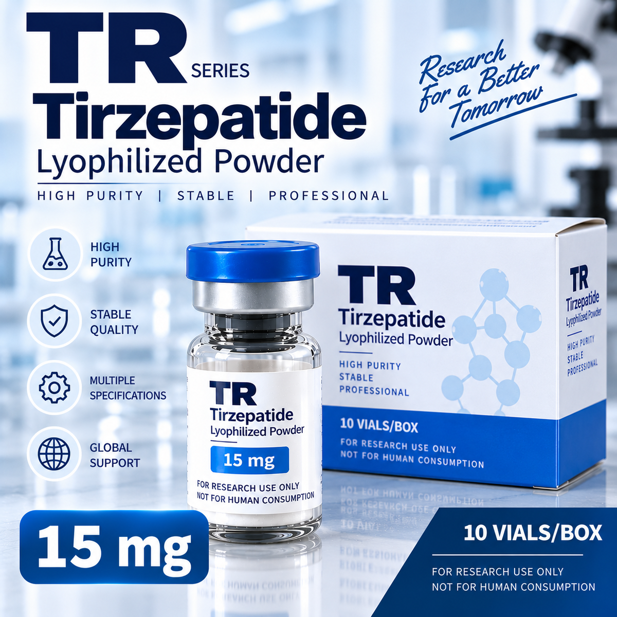 Tirzepatide (TR) Lyophilized Powder | Multiple Specifications