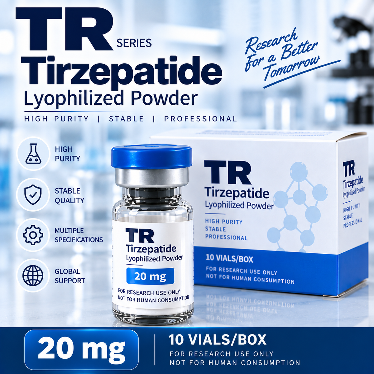 Tirzepatide (TR) Lyophilized Powder | Multiple Specifications