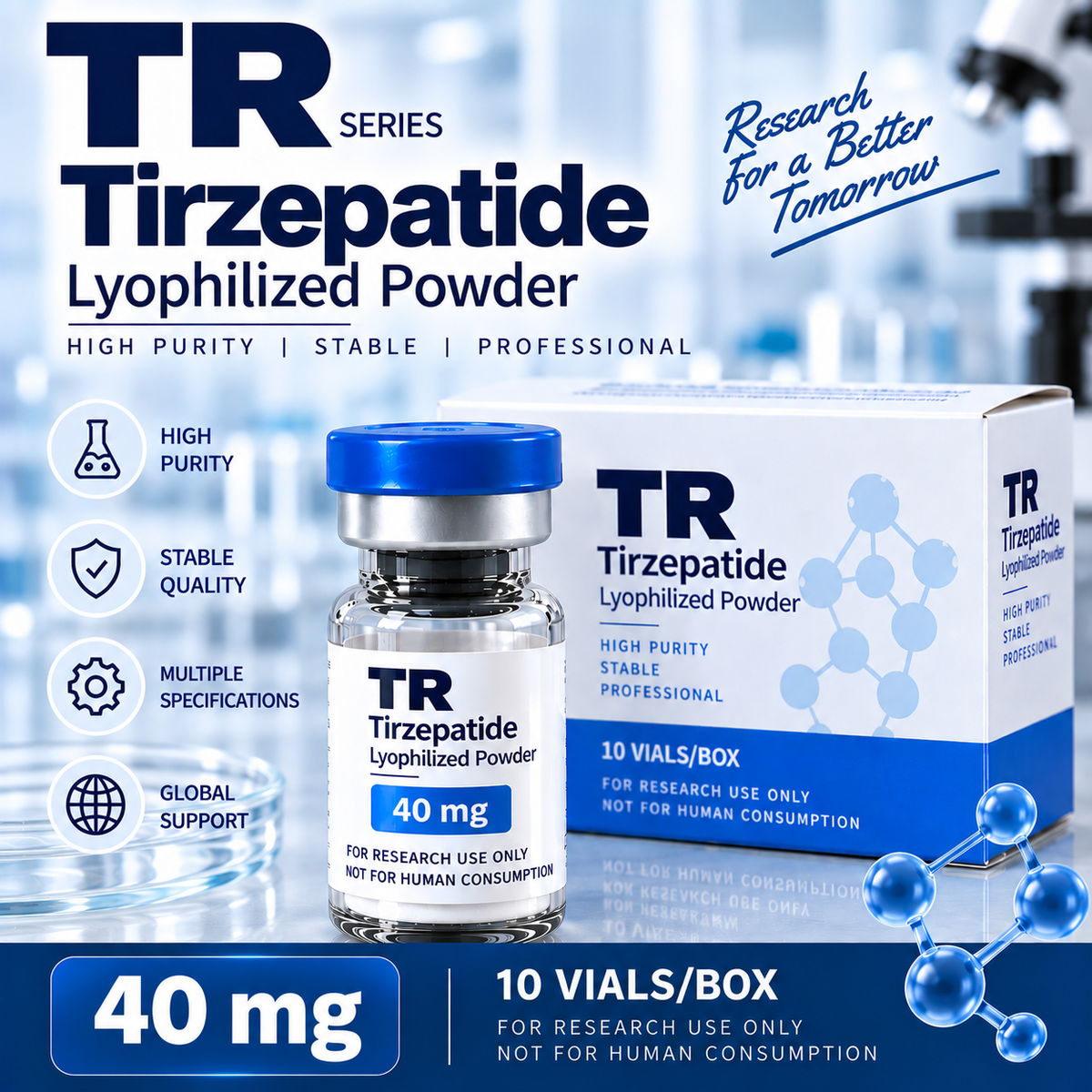 Tirzepatide (TR) Lyophilized Powder | Multiple Specifications