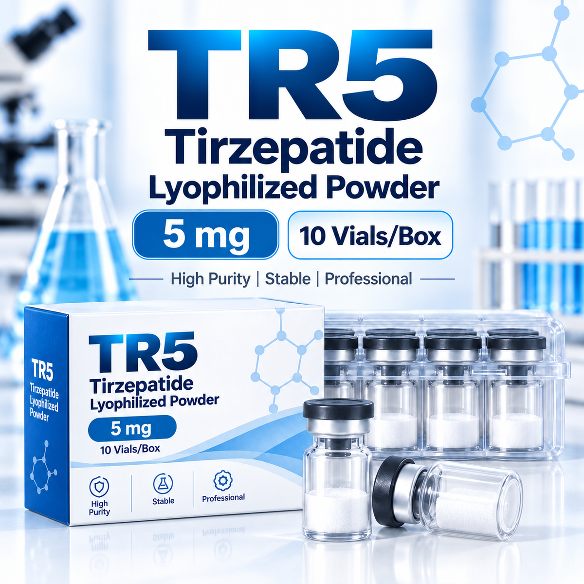 Tirzepatide (TR) Lyophilized Powder | Multiple Specifications