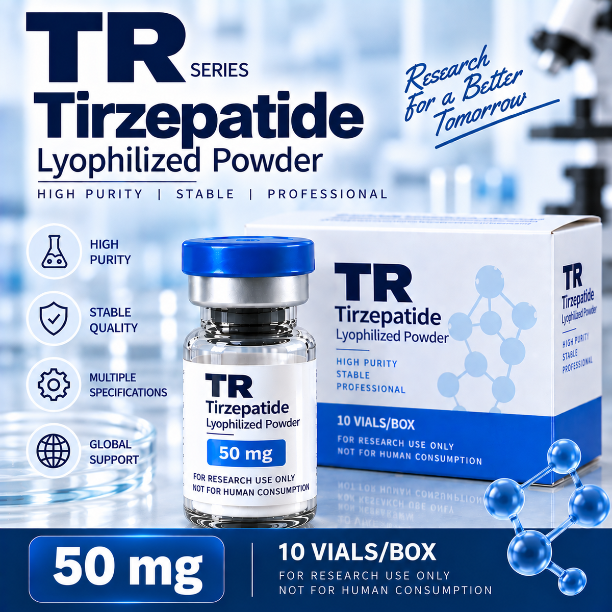 Tirzepatide (TR) Lyophilized Powder | Multiple Specifications