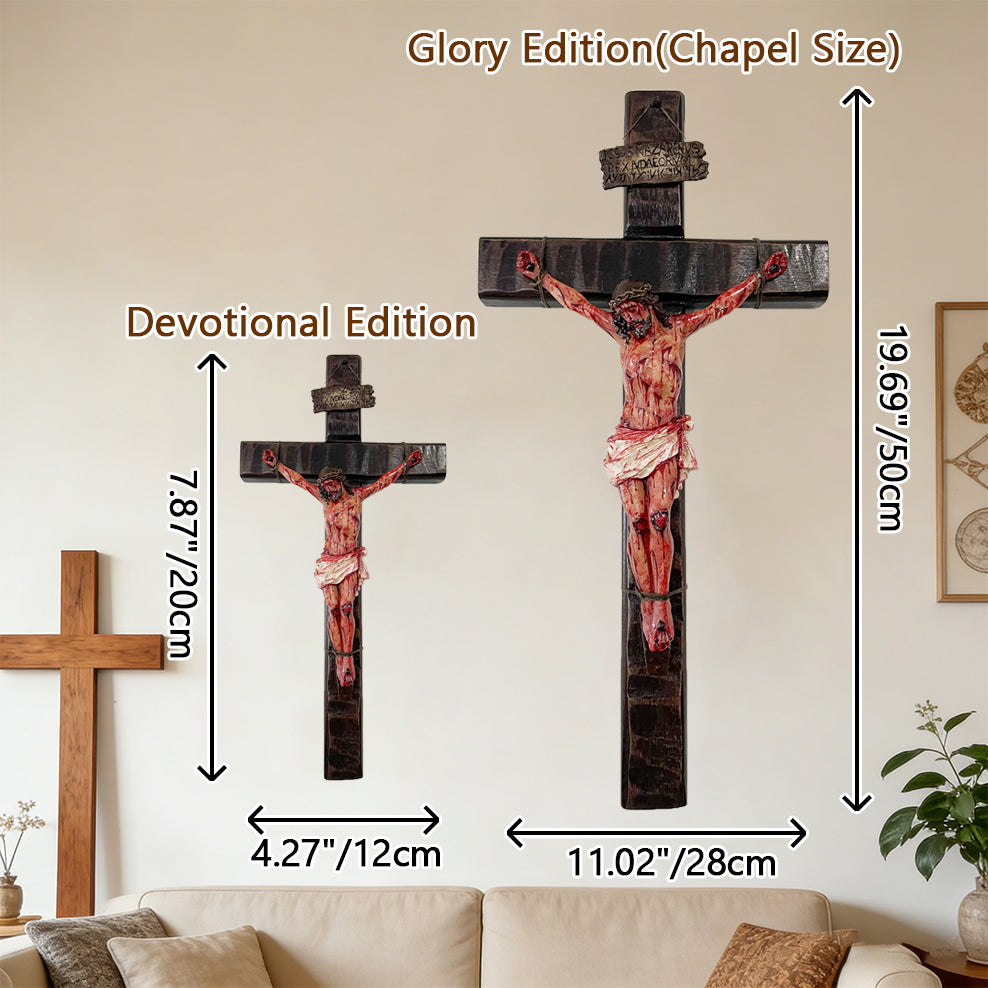 ✝️ Calvary Crucifix – Hand-Carved & Blessed