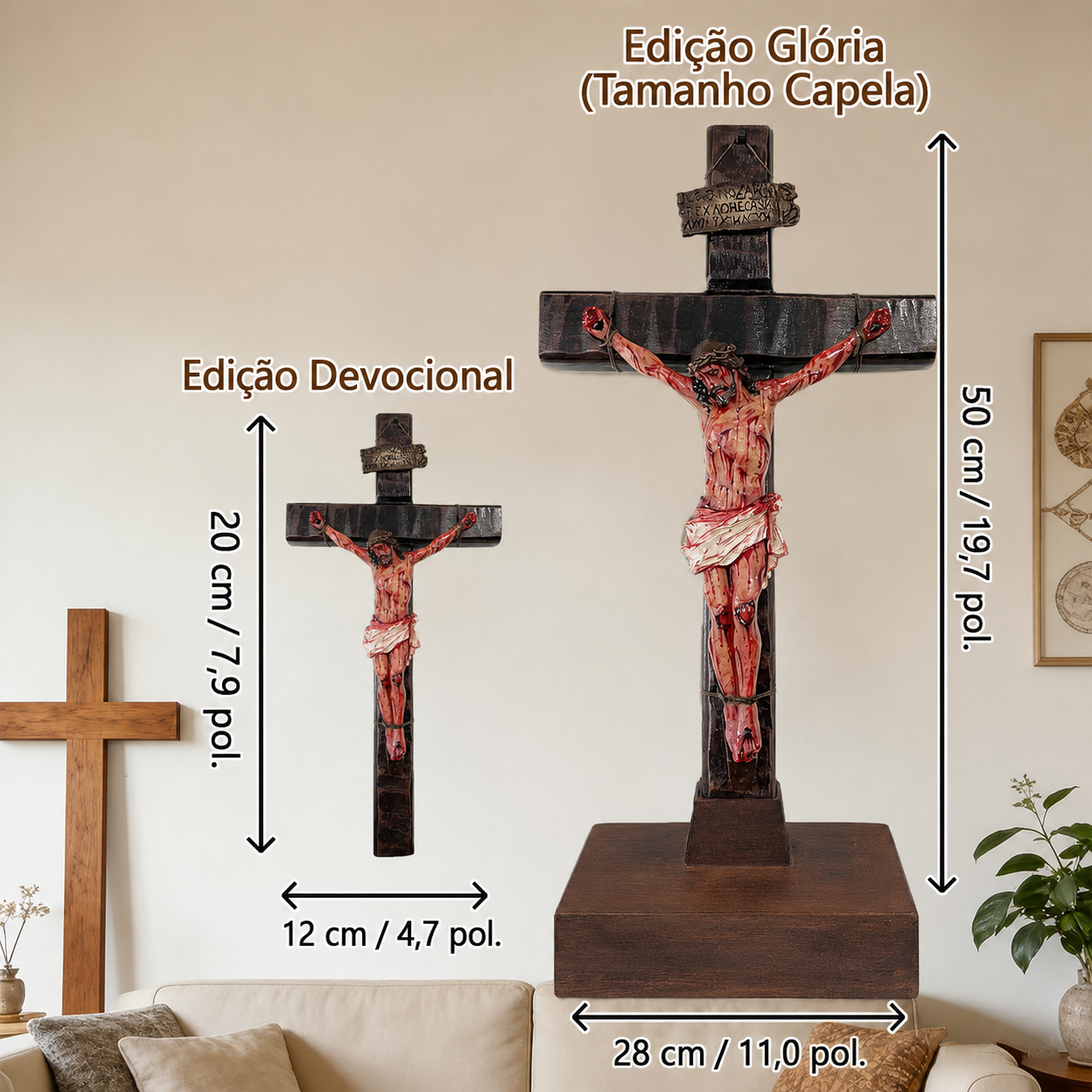 ✝️ Crucifixo de Jesus Artesanal — Lembre-se do Seu Sacrifício