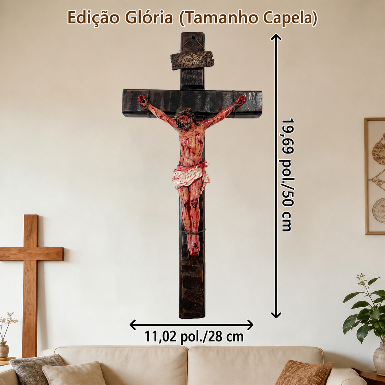 ✝️ Crucifixo de Jesus Artesanal — Lembre-se do Seu Sacrifício