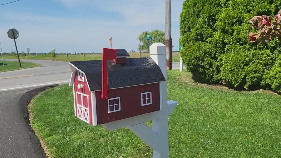 Farmhouse mailbox for driveway and rural home